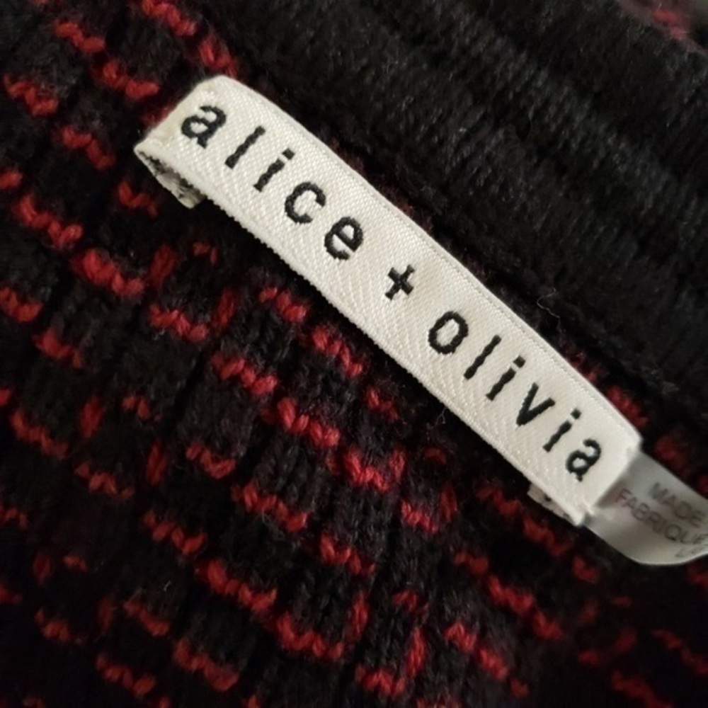 Alice + Olivia Jacket L  Black & Red blazer jacket - Picture 4 of 6